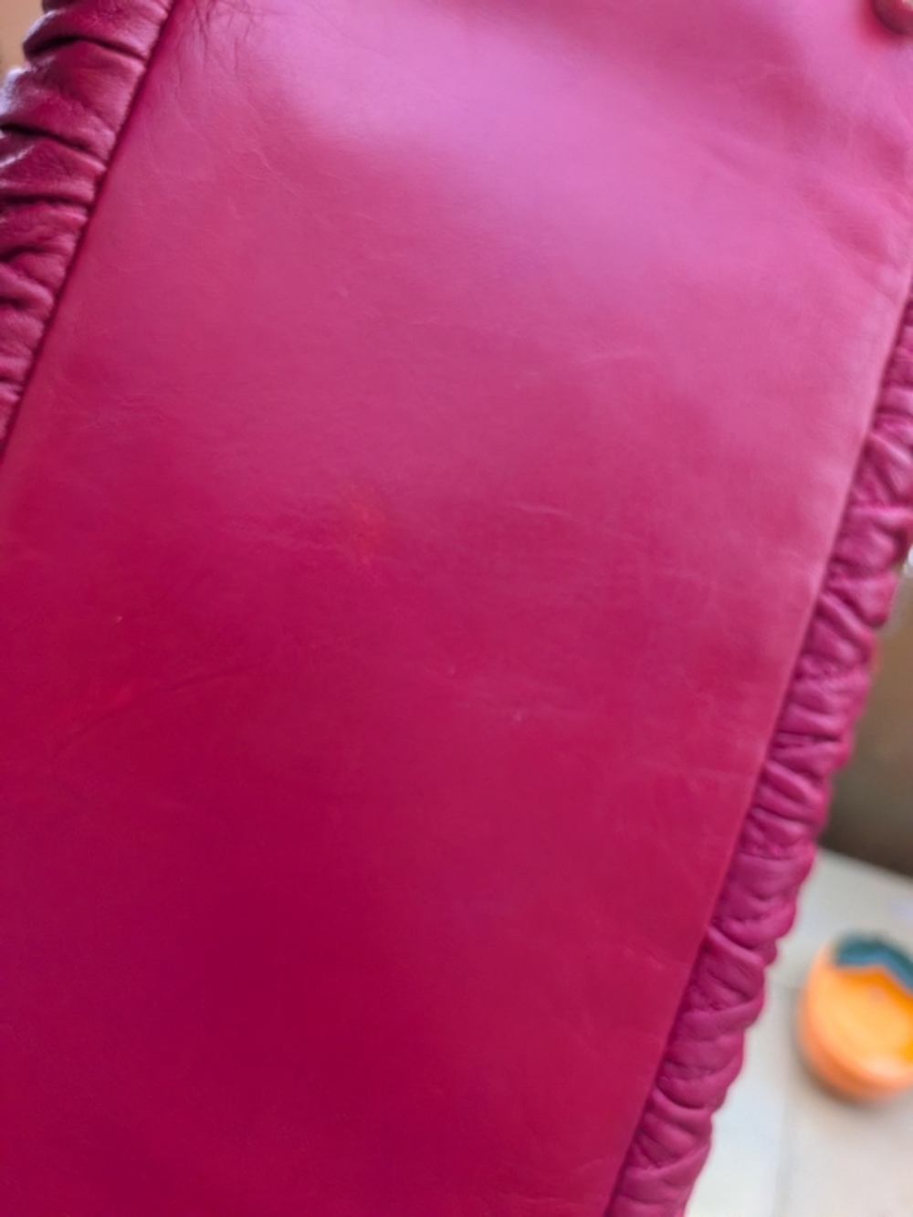 Red Coach Twisted Gathered Leather Morgan Satchel (Style Number: F37083). - Picture 15 of 16
